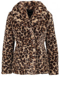 Leopard Print Faux Fur Coat
