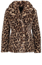 Leopard Print Faux Fur Coat