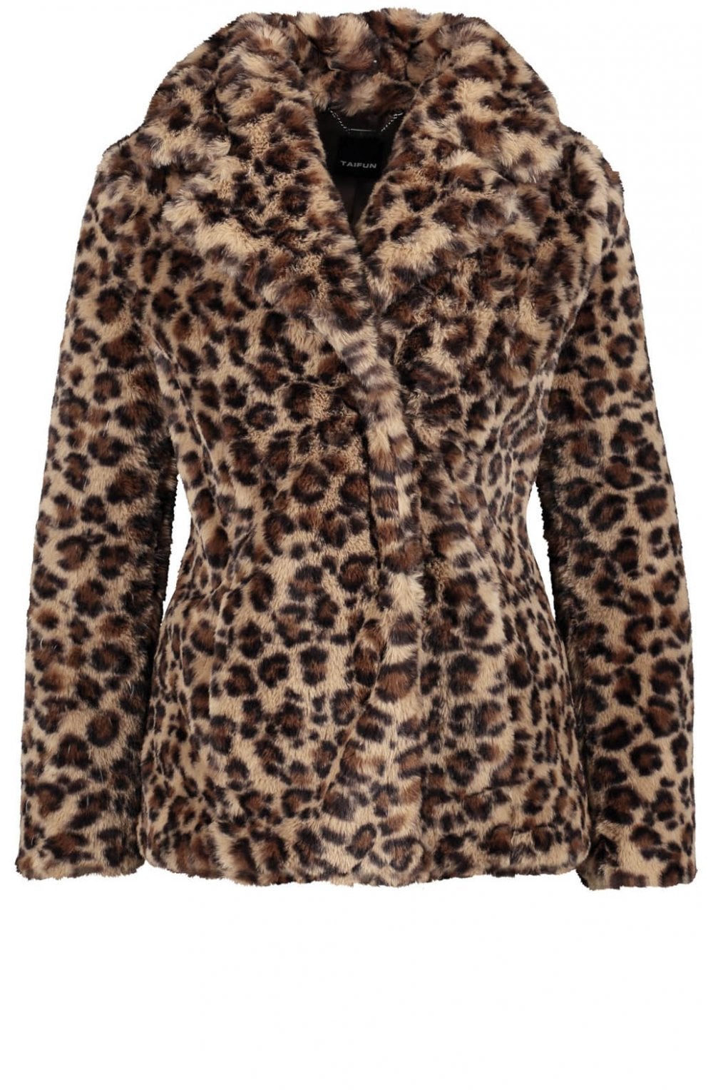 Leopard Print Faux Fur Coat
