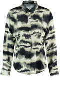 Light Creme and Black Bold Print Shirt
