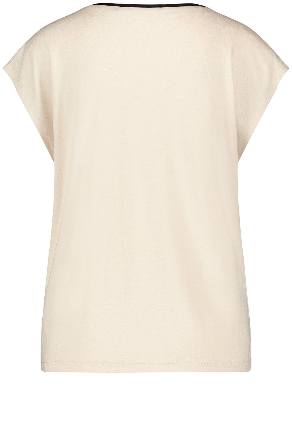 Light Creme and Tan Satin Front Blouse