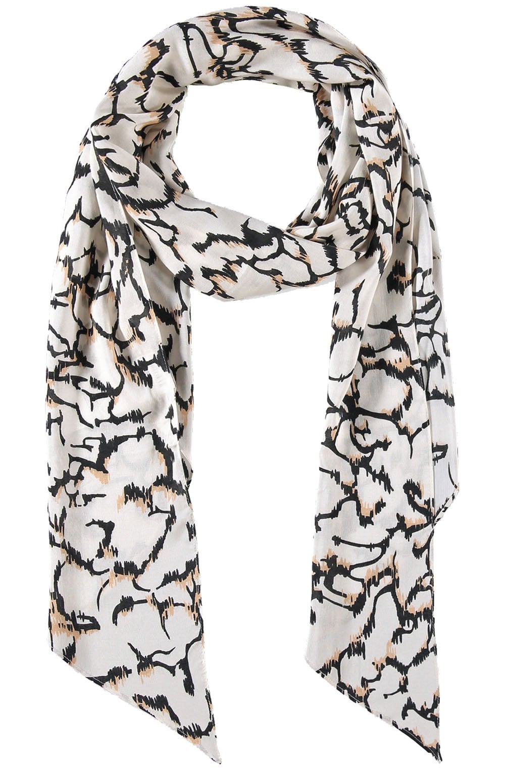 Light Creme Bold Print Scarf