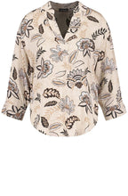 Light Creme Floral Silky Tunic
