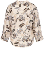 Light Creme Floral Silky Tunic