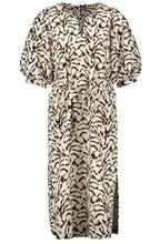 Light Creme Puff Sleeve Midi Dress