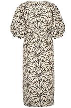 Light Creme Puff Sleeve Midi Dress