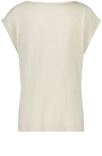 Light Creme Satin Front Shaped Blouse
