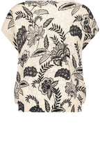 Light Creme Short Sleeved Openwork Knit Jumper