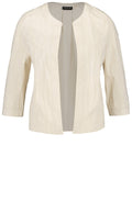 Light Creme Textured Edge To Edge Jacket