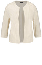 Light Creme Textured Edge To Edge Jacket