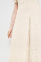 Light Creme Textured Jersey Midi Dress