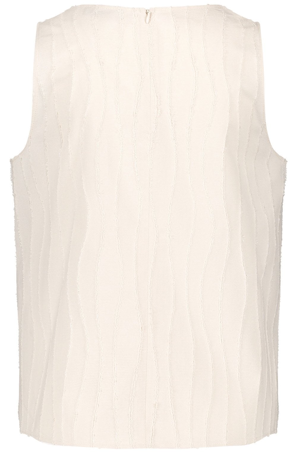 Light Creme Textured Sleeveless Blouse