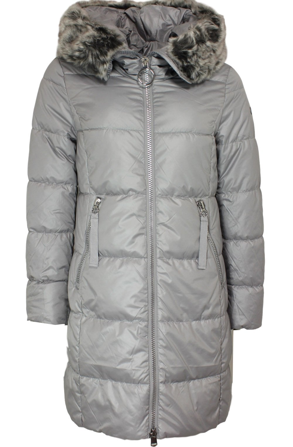 Light Grey Quilted Coat