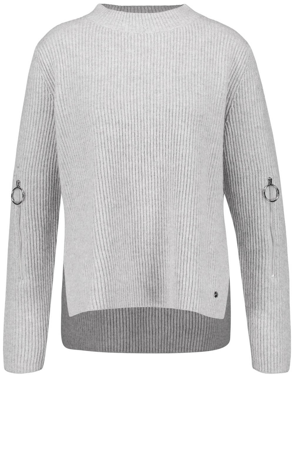Light Grey Ribbed Sweater
