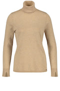 Light Tan Polo Neck Jumper