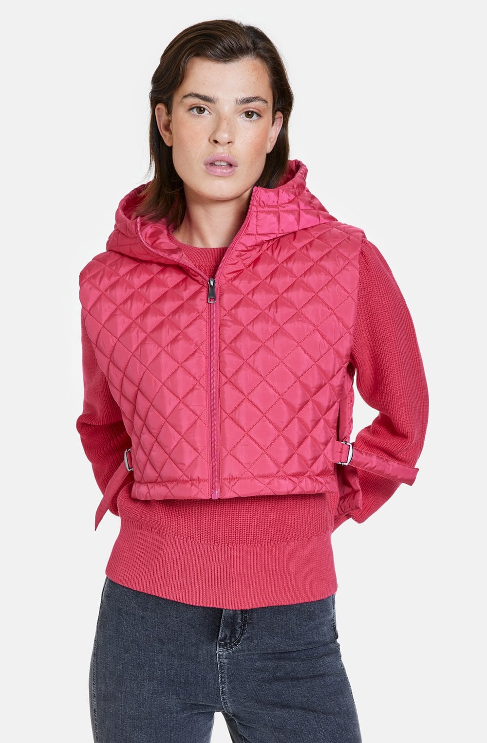 Luminous Pink Cropped Open Sided Gilet