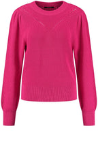 Luminous Pink Textured Knit Jumper