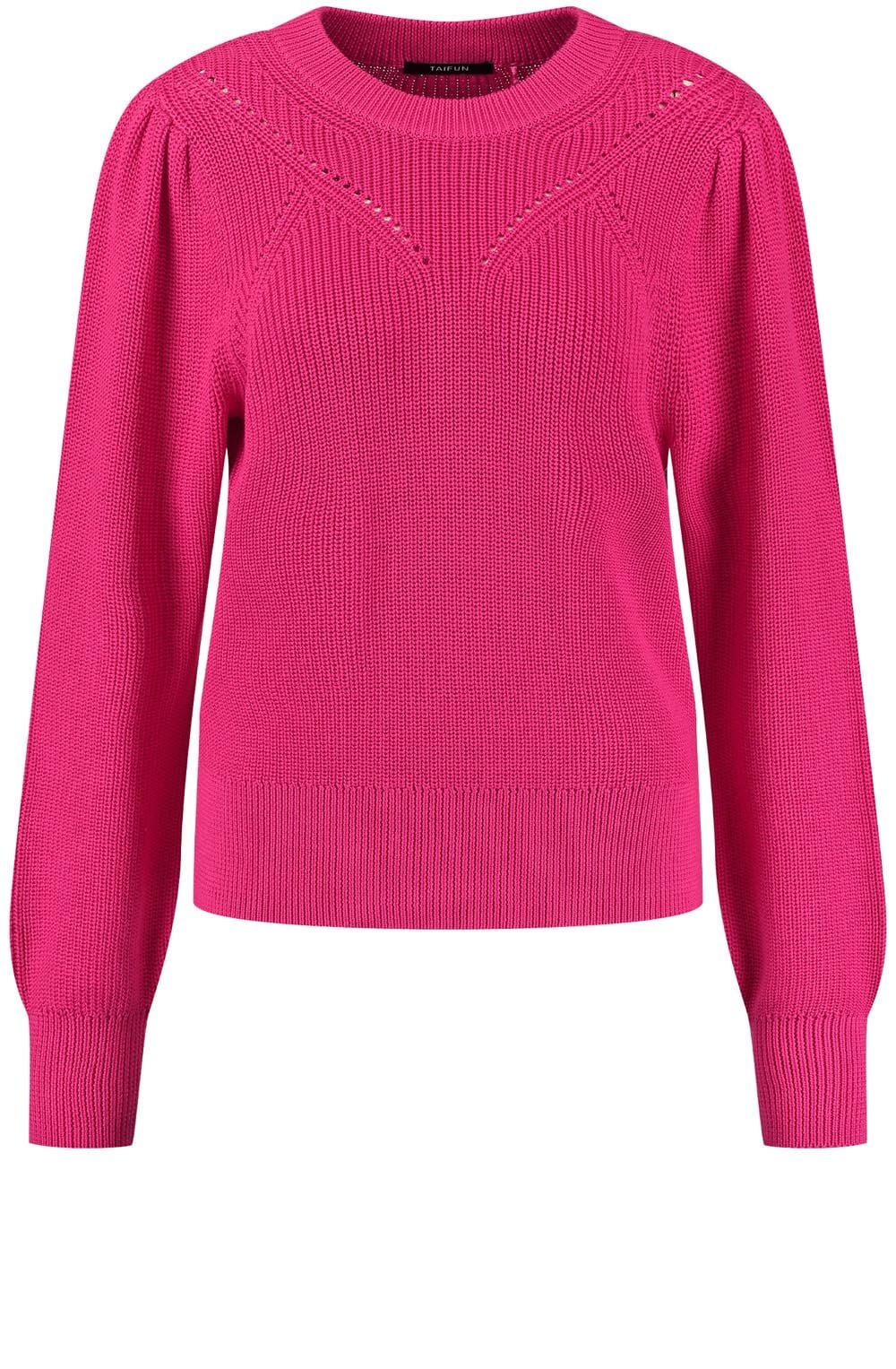 Luminous Pink Textured Knit Jumper