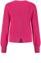 Luminous Pink Textured Knit Jumper