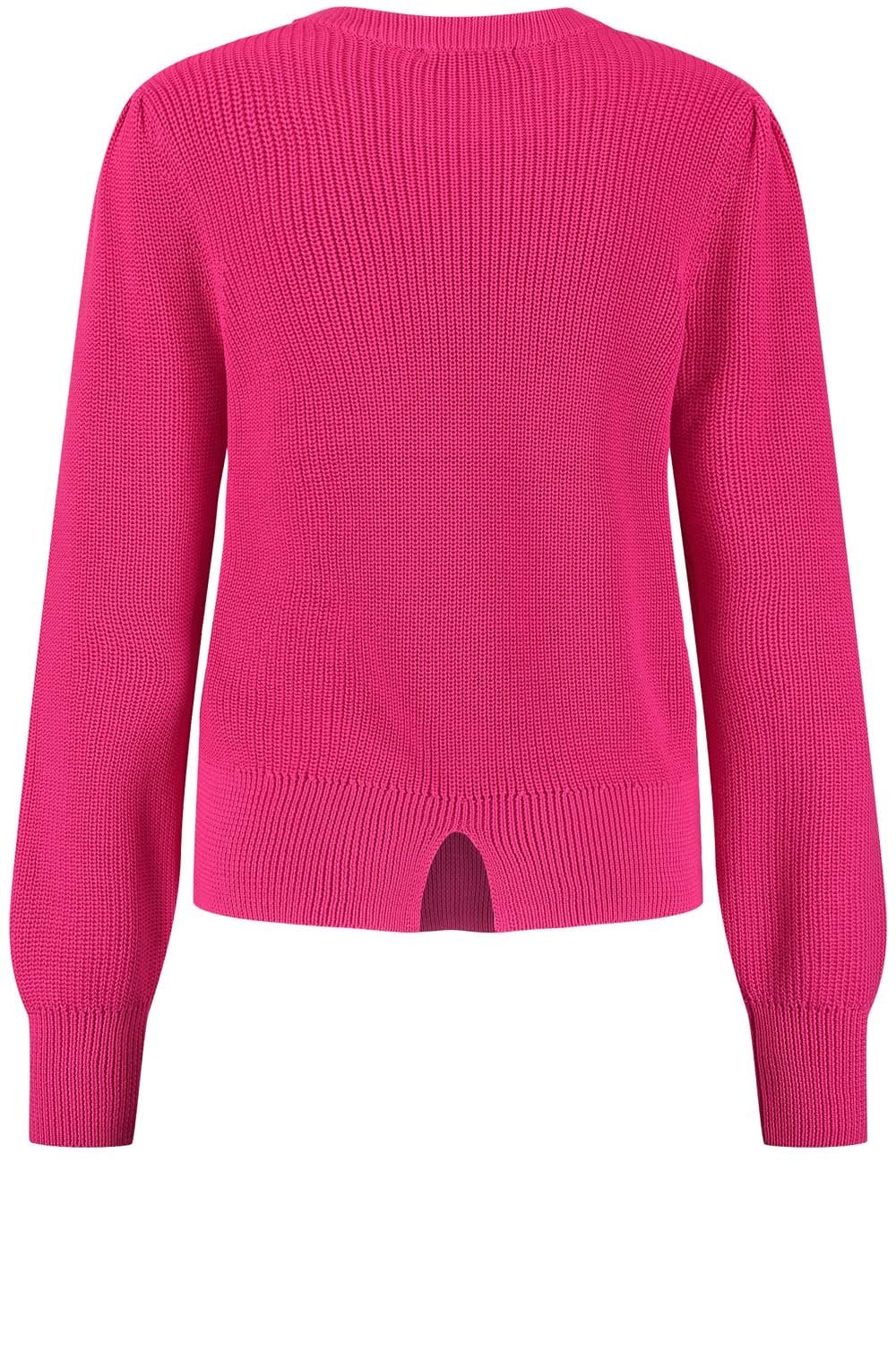 Luminous Pink Textured Knit Jumper