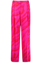Magenta and Digital Red Satin Palazzo Trousers
