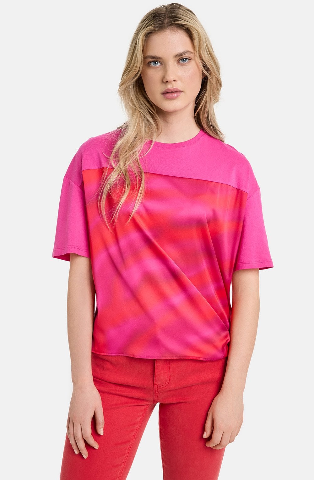 Magenta Bow Detail Top