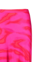 Magenta Two Tone Swirling Midi Skirt