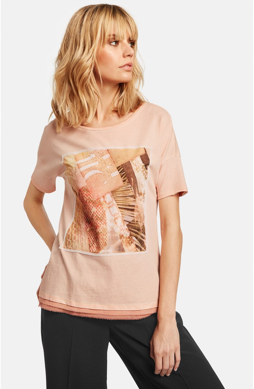 Metallic Front Design T Shirt