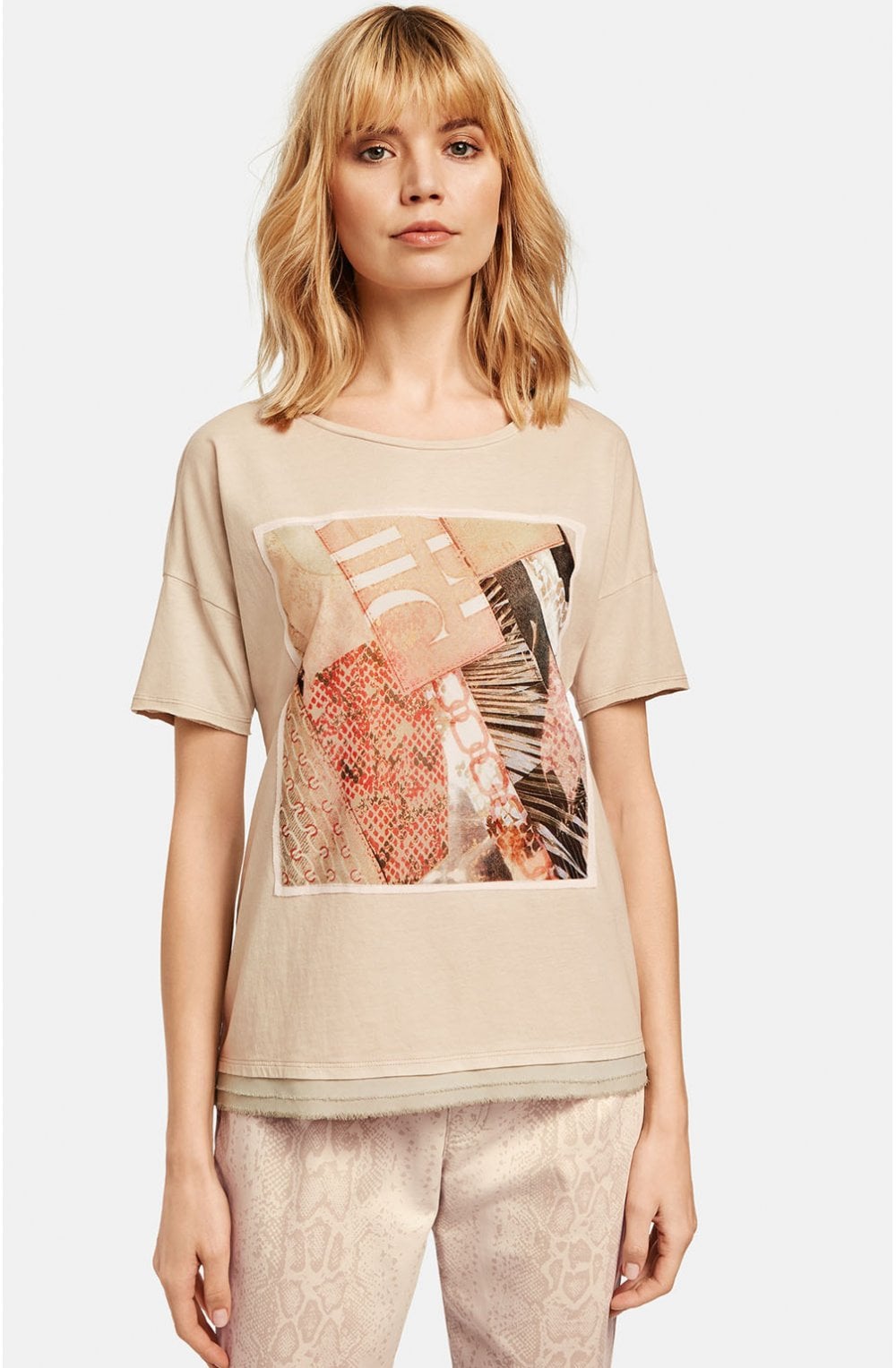 Metallic Front Design T Shirt
