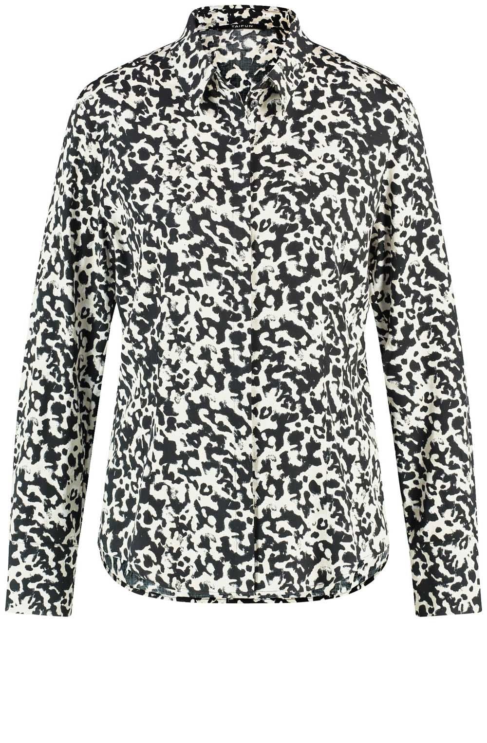 Monochrome Satin Touch Shaped Shirt