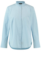 Morning Sky Ruffled Collar Blouse