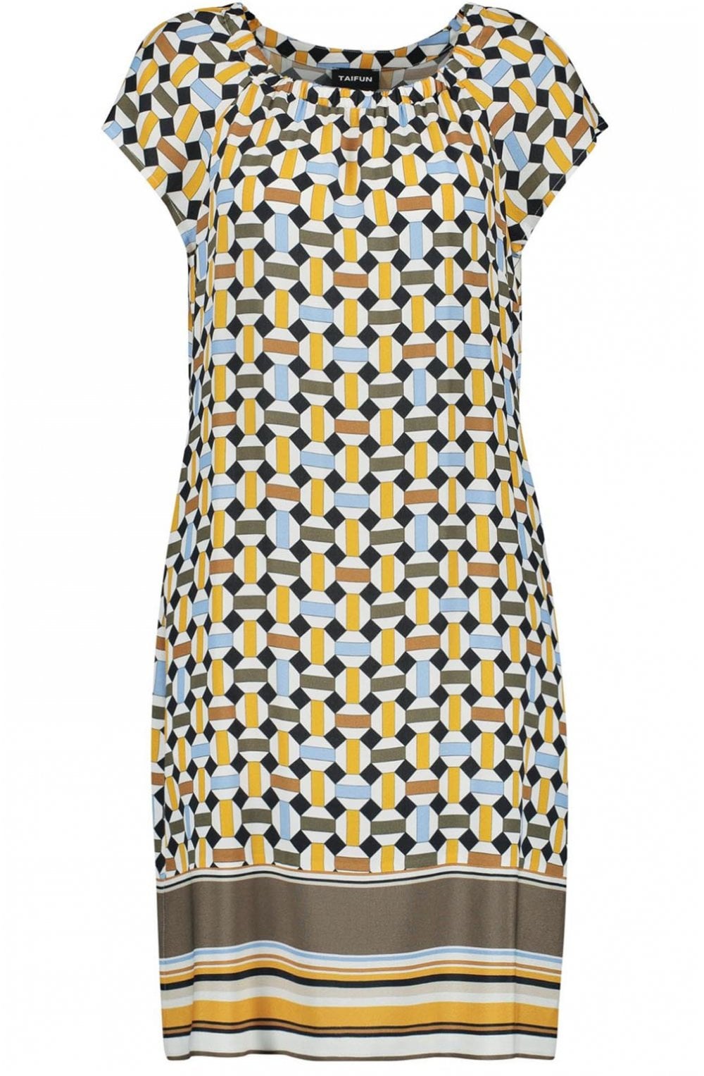 Mustard Bold Patterned Dress