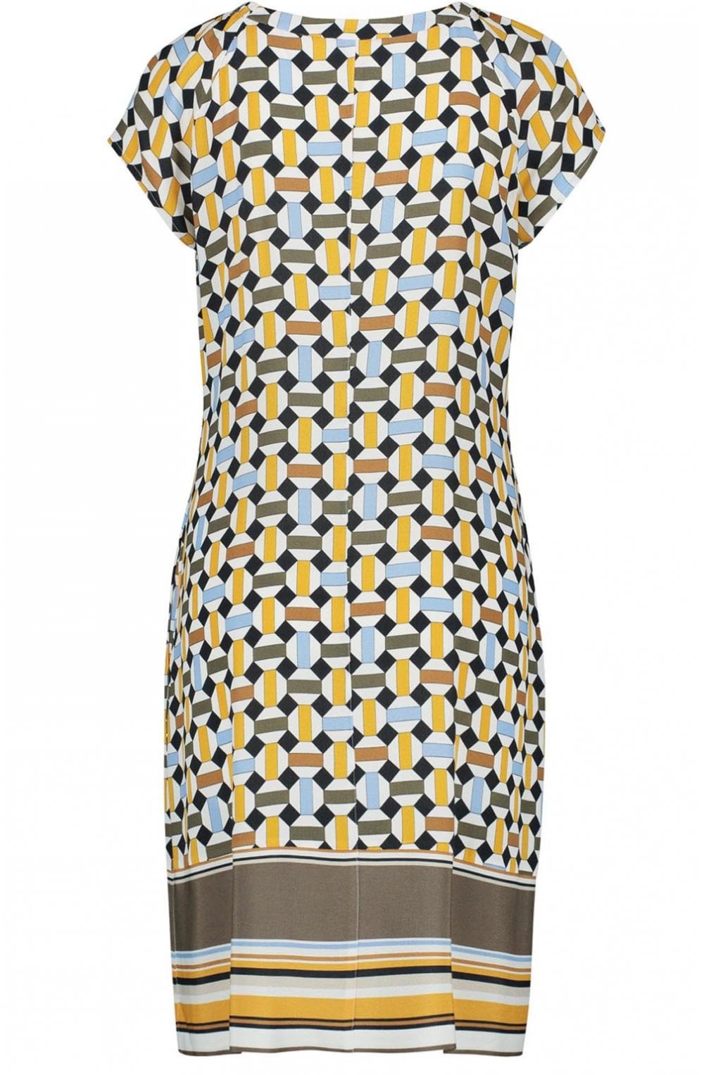 Mustard Bold Patterned Dress