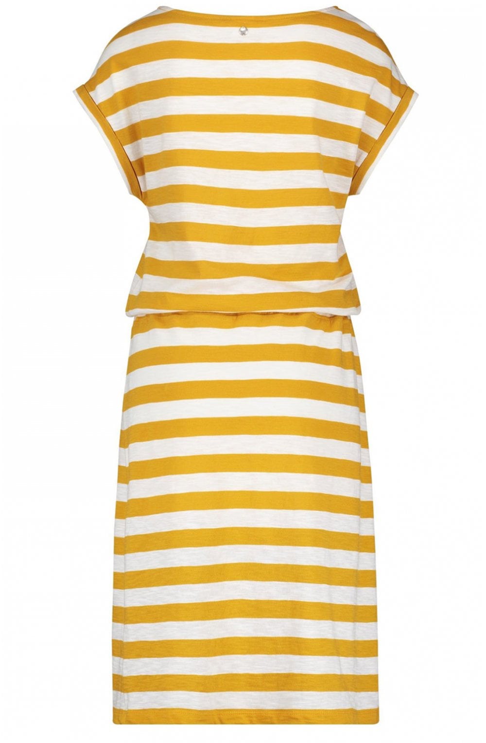 Mustard Striped Jersey Dress