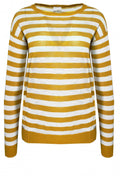 Mustard & White Striped Jumper