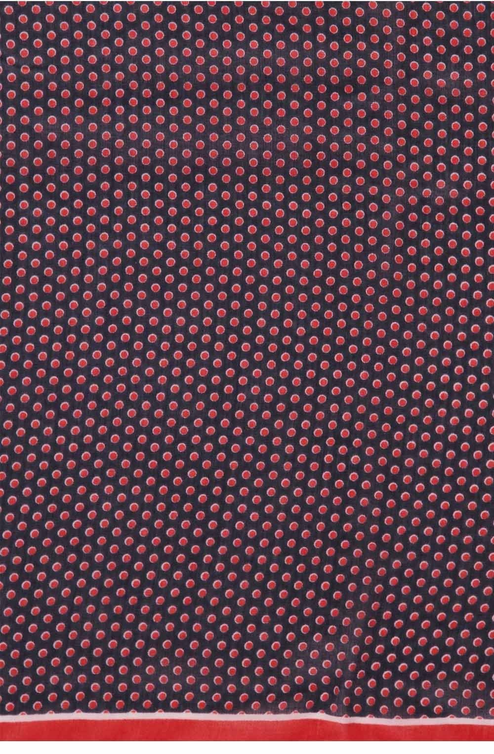 Navy and Red Spotted Scarf