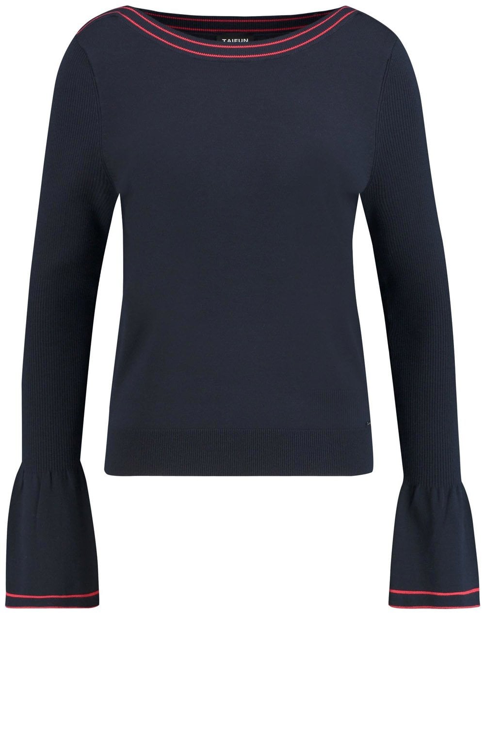 Navy Bell Sleeve Sweater