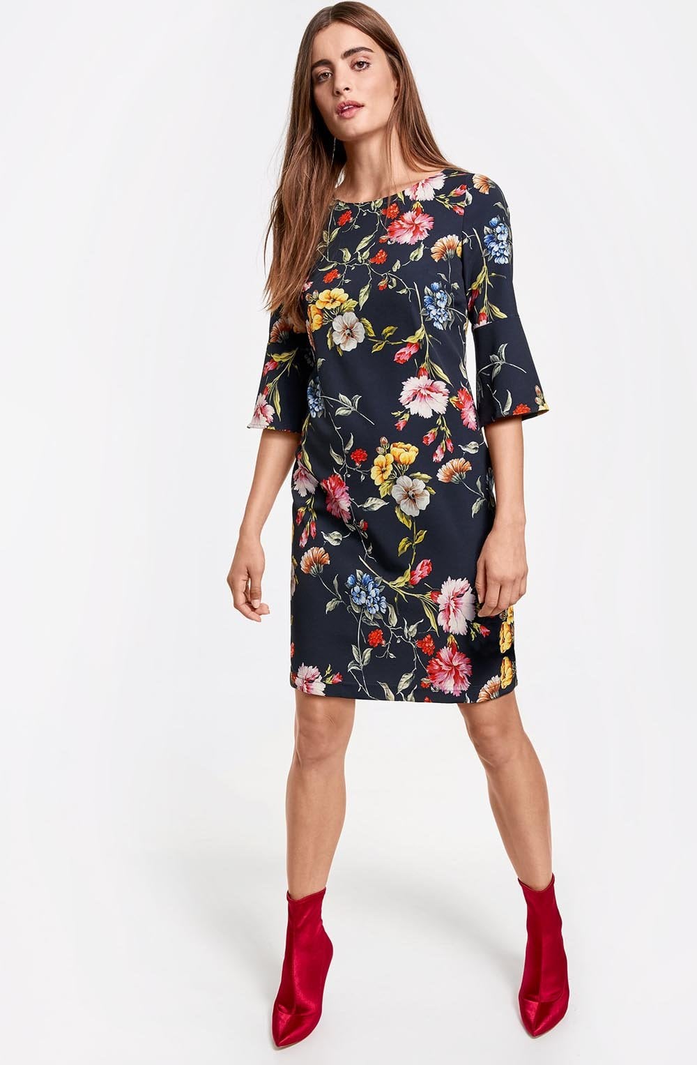 Navy Floral Dress