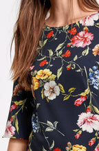 Navy Floral Dress