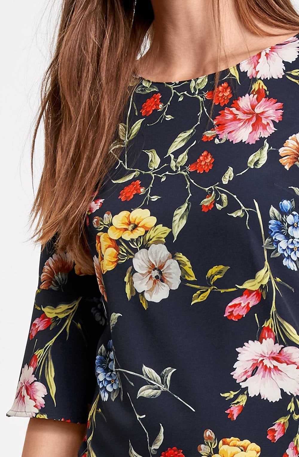 Navy Floral Dress