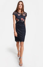 Navy Floral Lace Dress