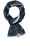 Navy Floral Scarf