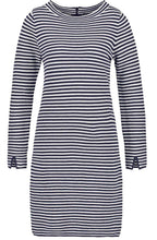 Navy & Grey Striped Dress