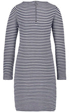 Navy & Grey Striped Dress