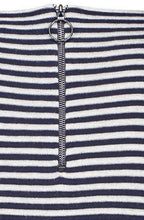 Navy & Grey Striped Dress