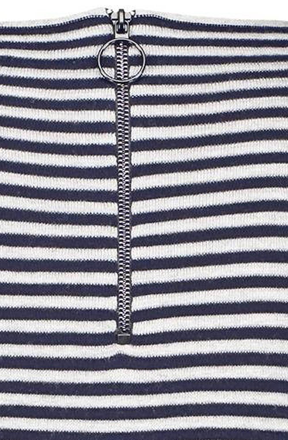 Navy & Grey Striped Dress