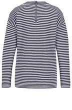 Navy & Grey Striped Top