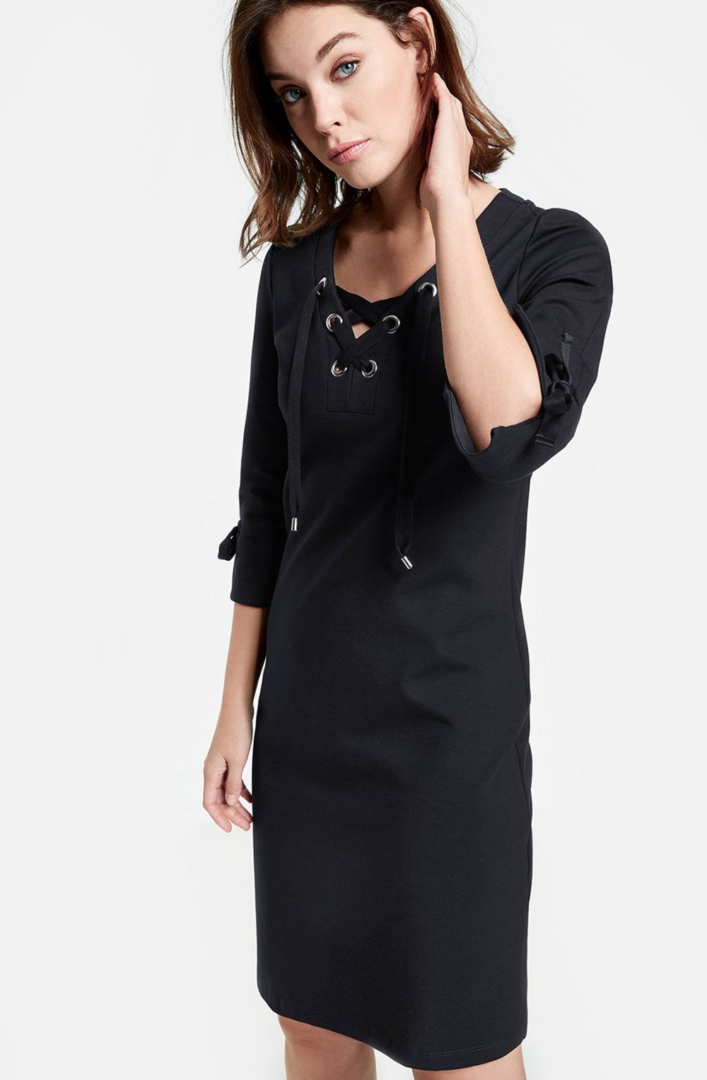 Navy Lace Front Dress