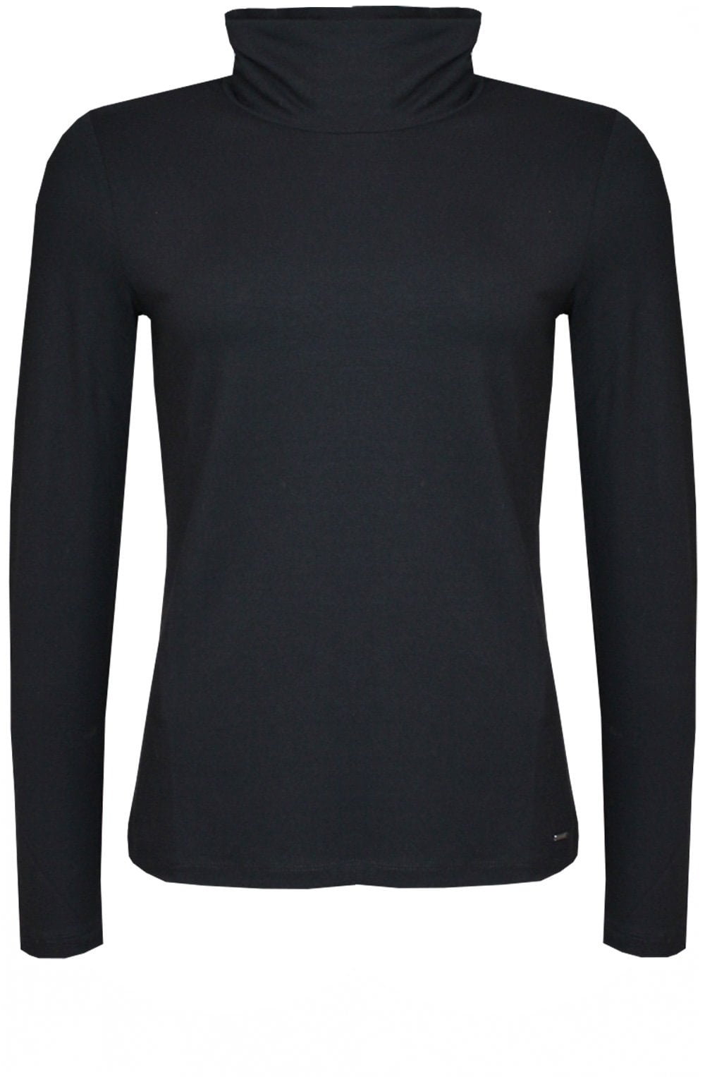 Navy Long Sleeve Turtleneck Top