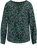 Navy Patterned Blouse